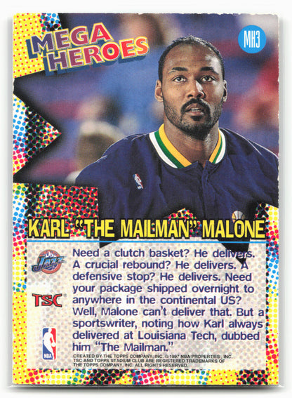 1996-97 Stadium Club #MH3 Karl Malone Mega Heroes
