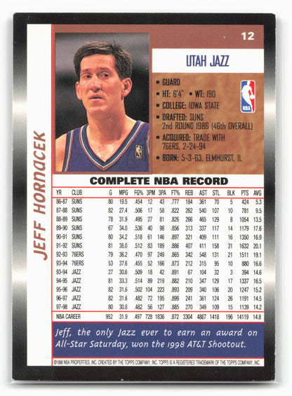 1998-99 Topps #12 Jeff Hornacek