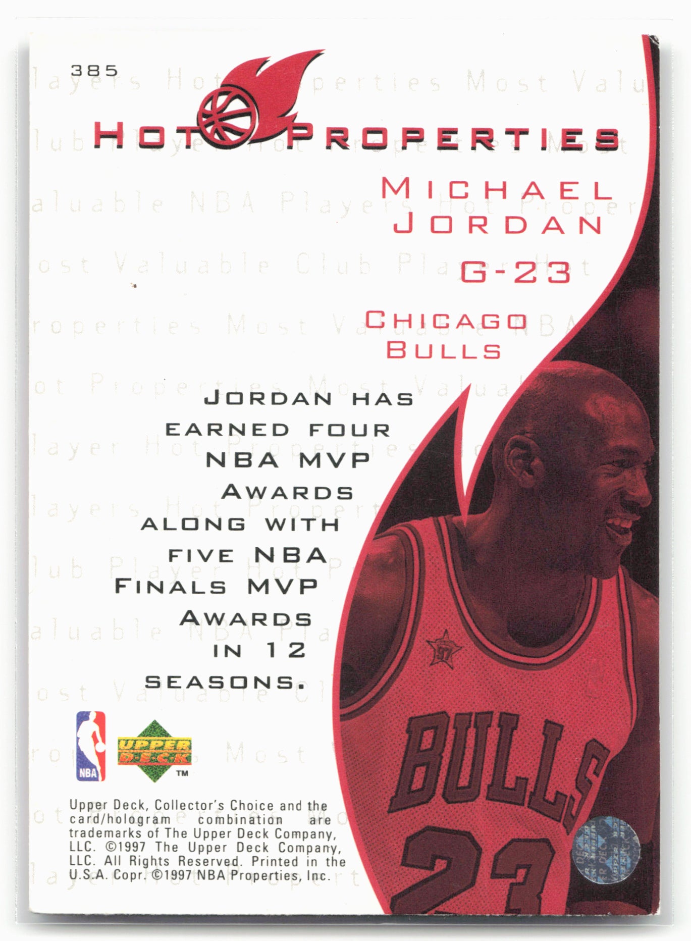 1997-98 Collector's Choice #H1 Michael Jordan Hot Properties