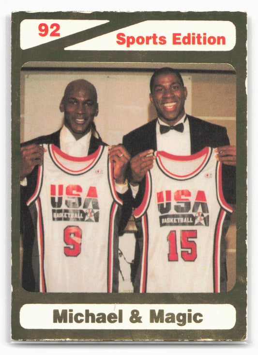 1992 Sports Edition (unlicensed) #NNO Michael Jordan / Magic Johnson #/10000