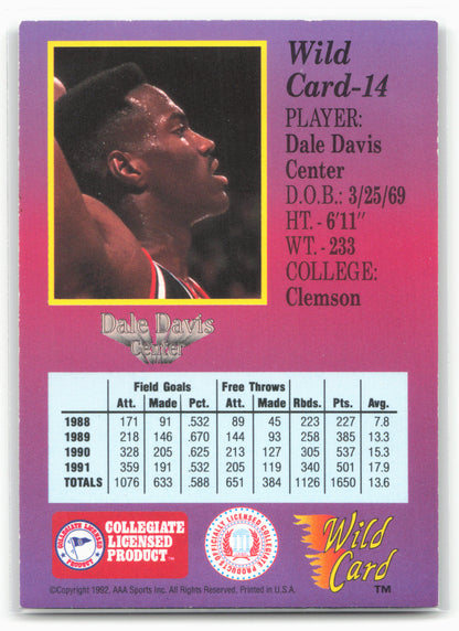 1991-92 Wild Card #14 Dale Davis
