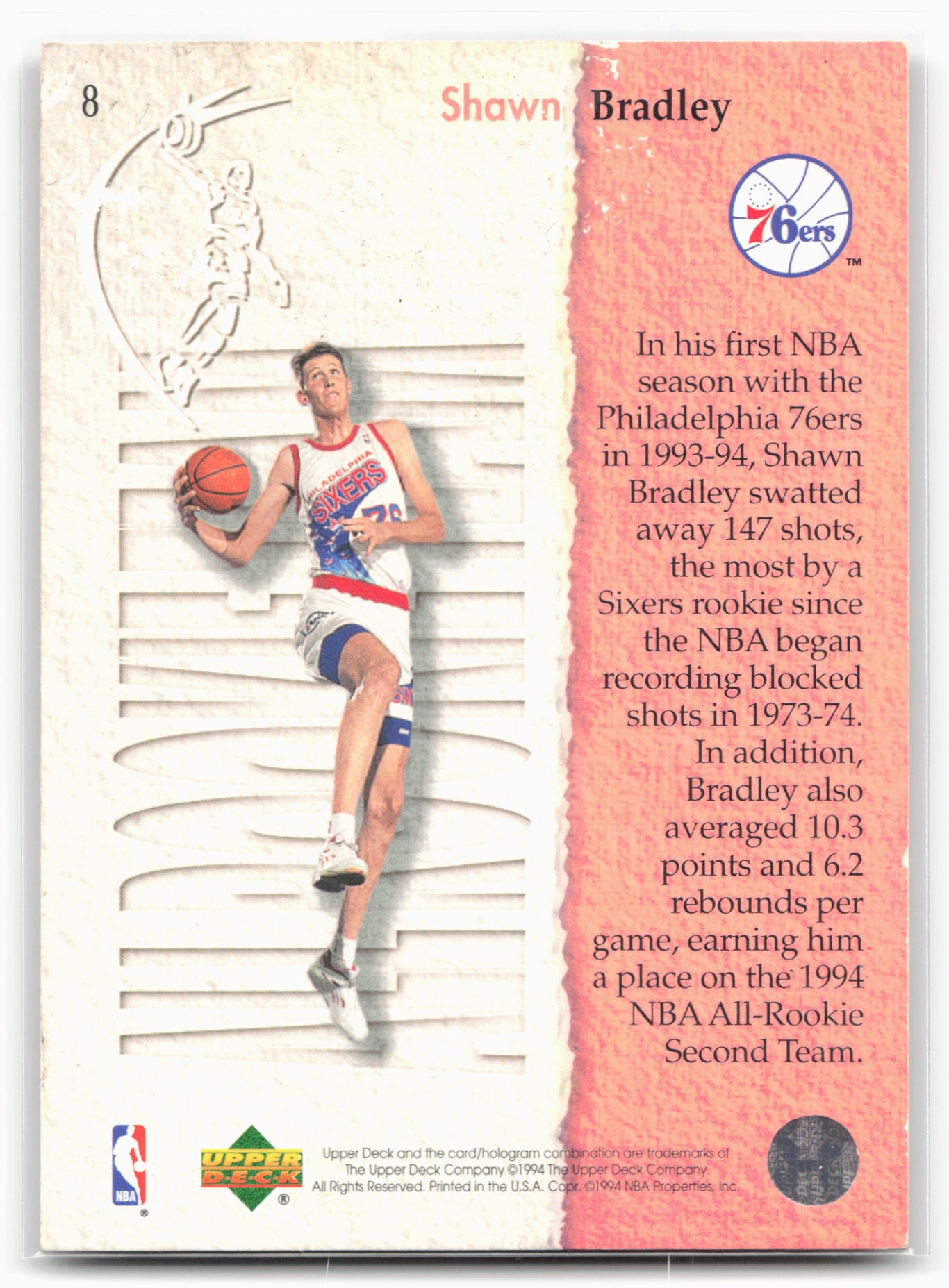 1994-95 Upper Deck #8 Shawn Bradley
