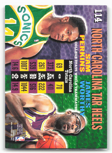 1994-95 Stadium Club #114 James Worthy / Sam Perkins CT