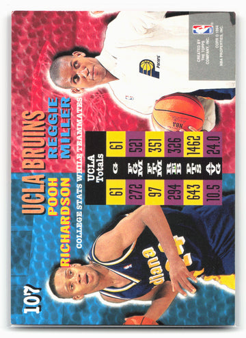 1994-95 Stadium Club #107 Reggie Miller / Pooh Richardson CT