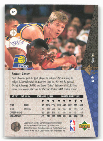 1994-95 SP #82 Rik Smits