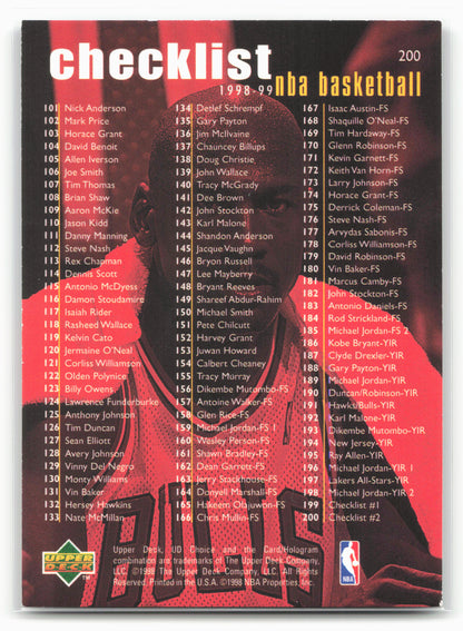 1998-99 UD Choice #200 Michael Jordan