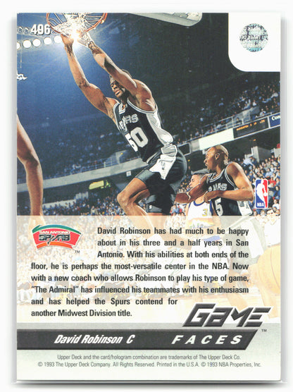 1992-93 Upper Deck #496 David Robinson