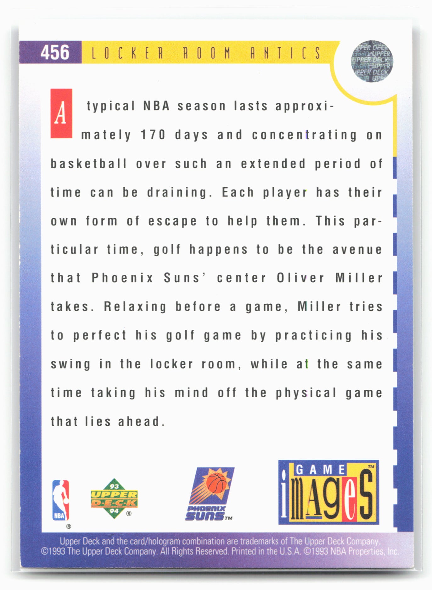 1993-94 Upper Deck #456 Oliver Miller