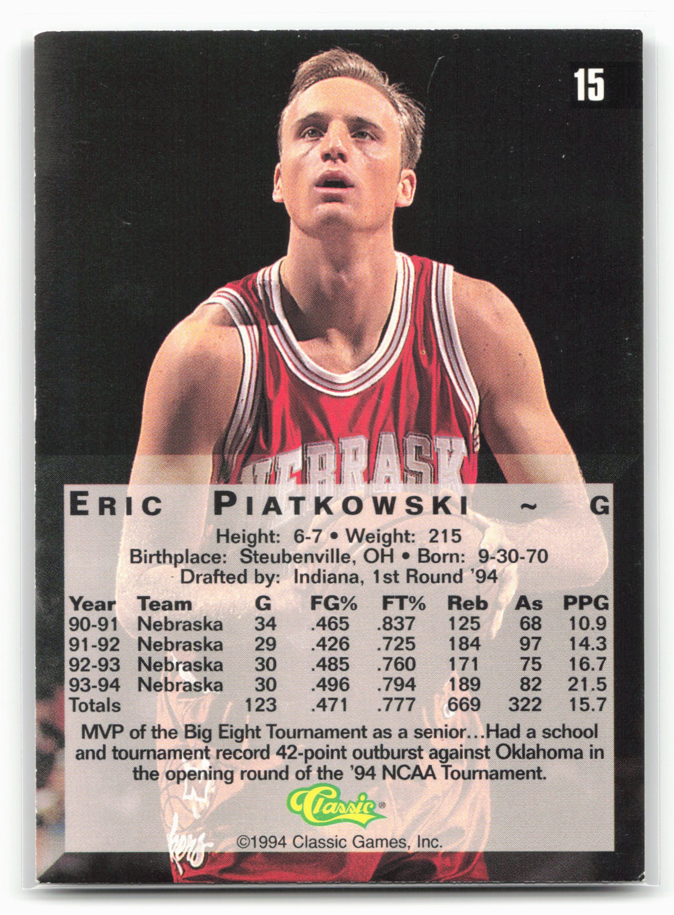 1994 Classic Four Sport #15 Eric Piatkowski Gold