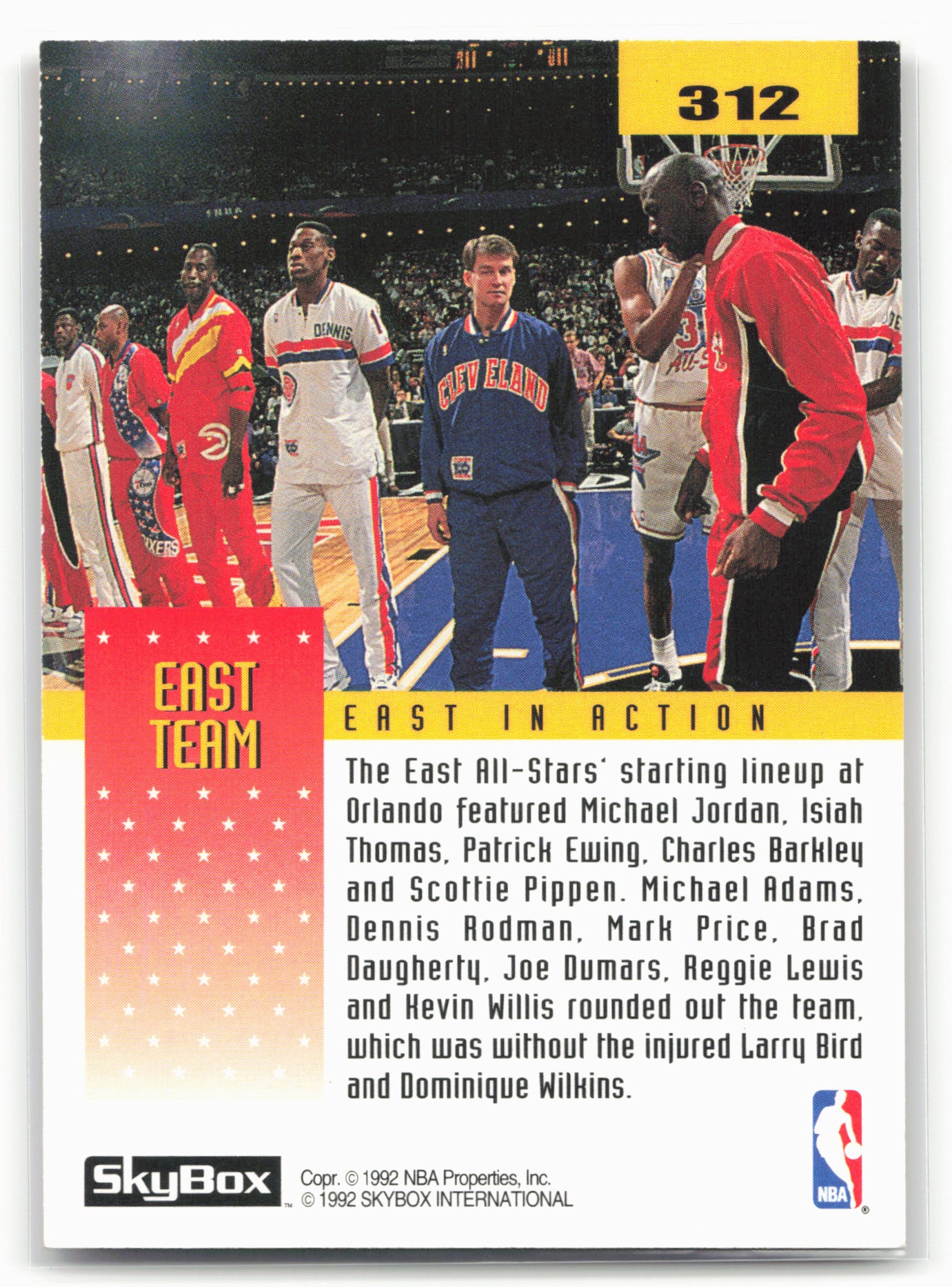 1992-93 SkyBox #312 East In Action