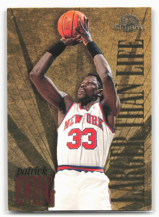 1995-96 SkyBox Premium #L6 Patrick Ewing Larger Than Life