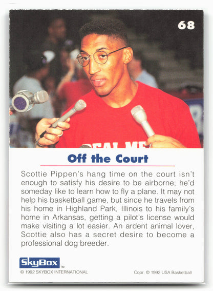 1992 SkyBox USA #68 Scottie Pippen