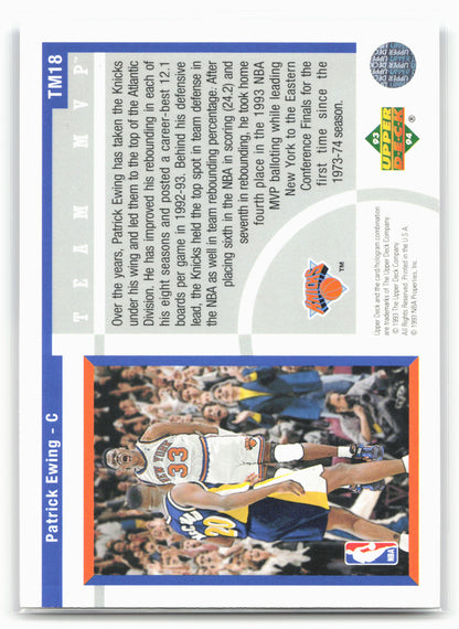 1993-94 Upper Deck #TM18 Patrick Ewing Team MVP
