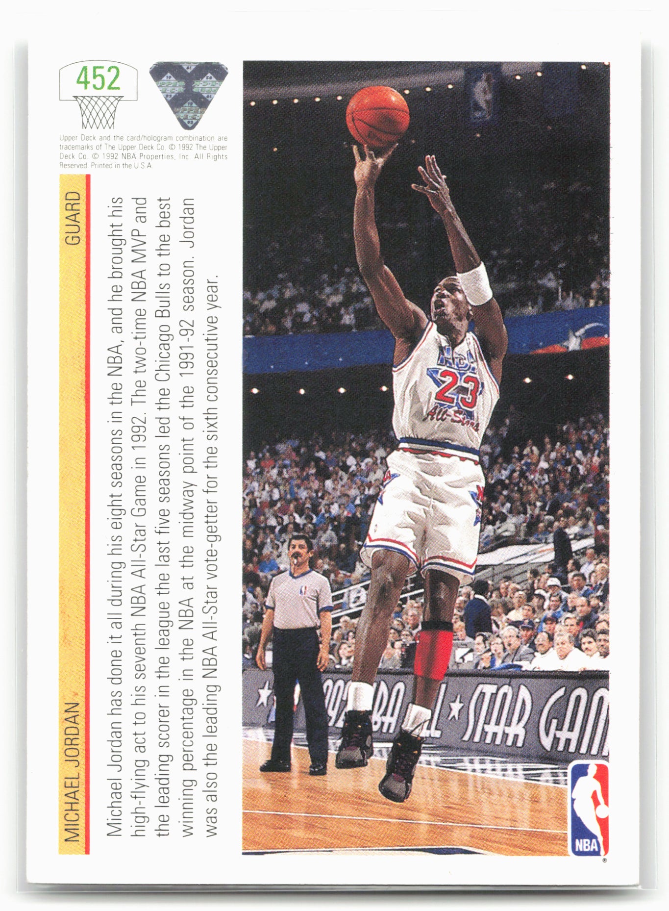 1991-92 Upper Deck #452 Michael Jordan