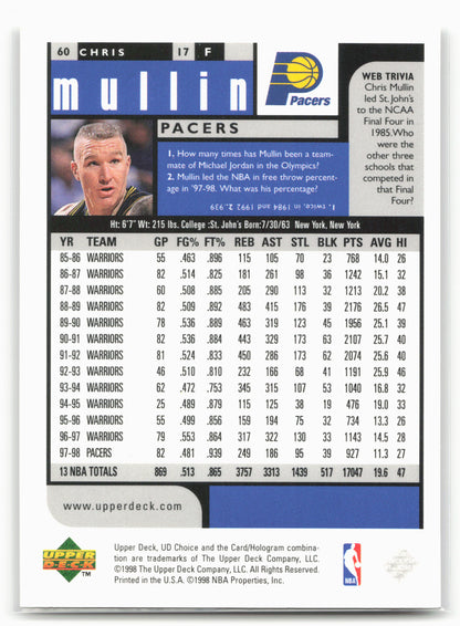1998-99 UD Choice Preview #60 Chris Mullin