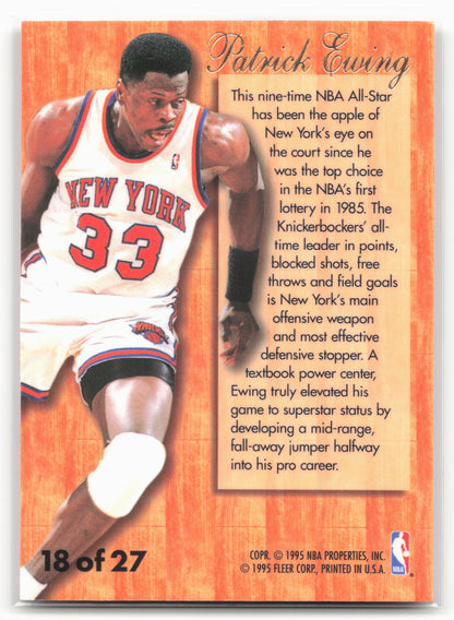 1995-96 Fleer #18 Patrick Ewing Flair Hardwood Leader