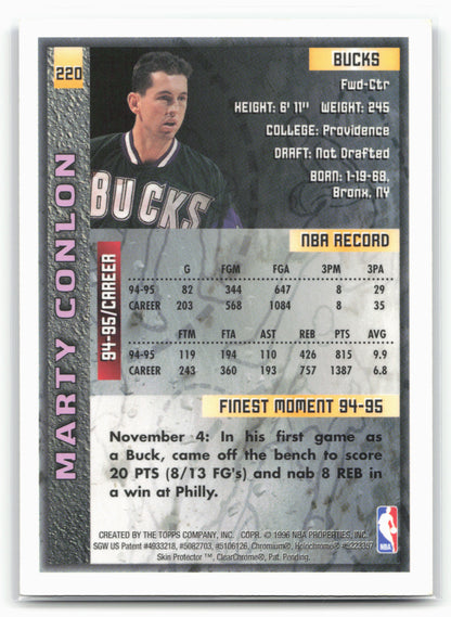 1995-96 Finest #220 Marty Conlon