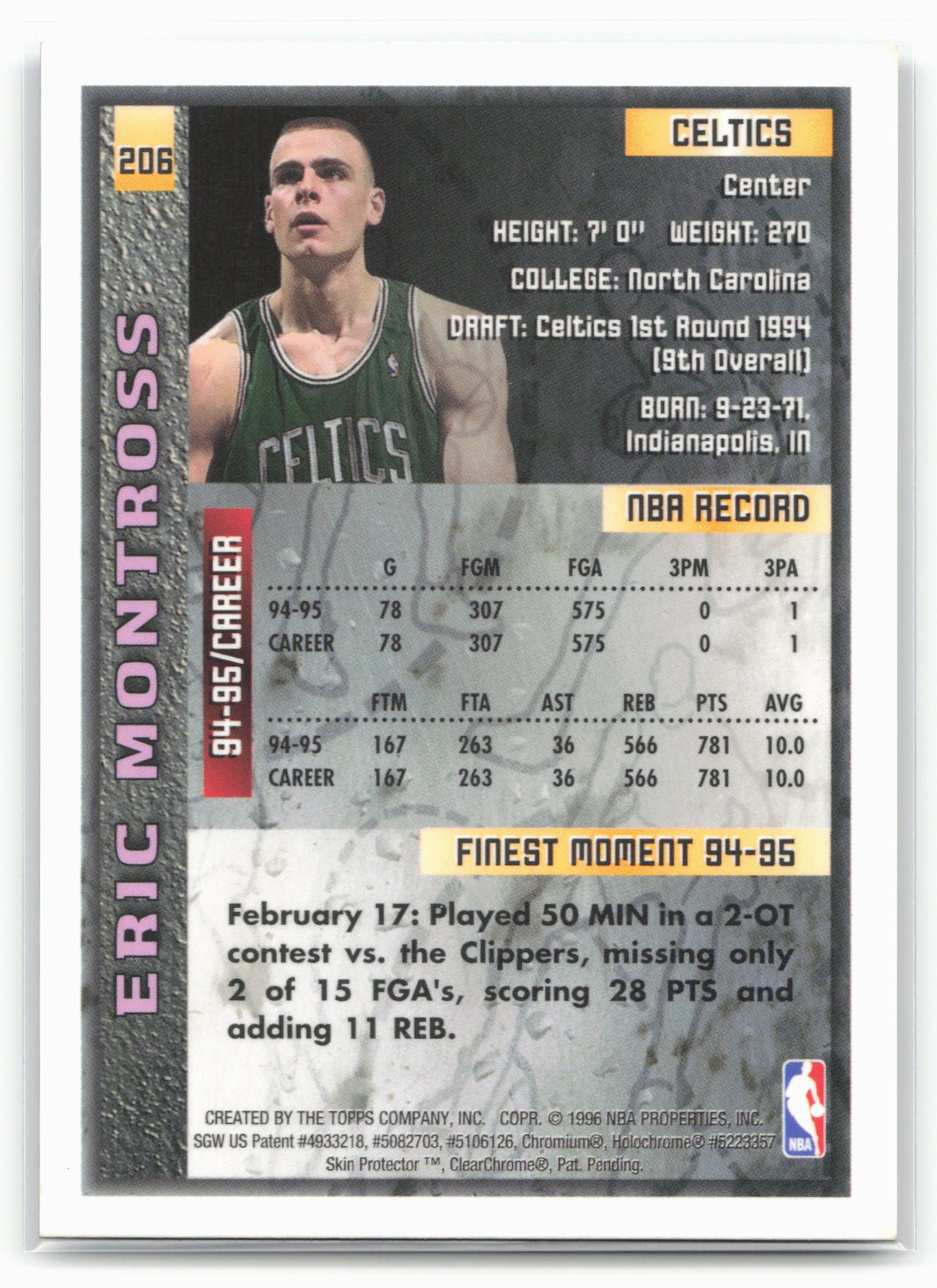 1995-96 Finest #206 Eric Montross