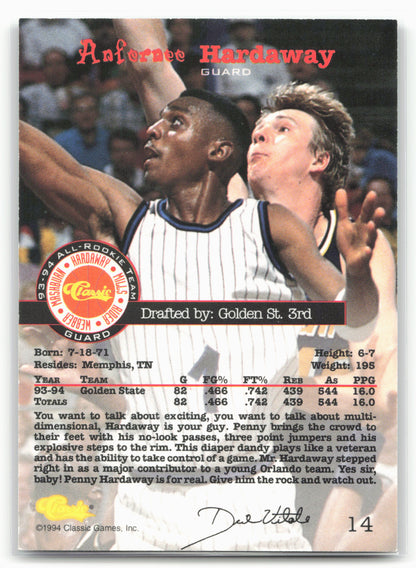 1994 Classic Draft #14 Anfernee Hardaway