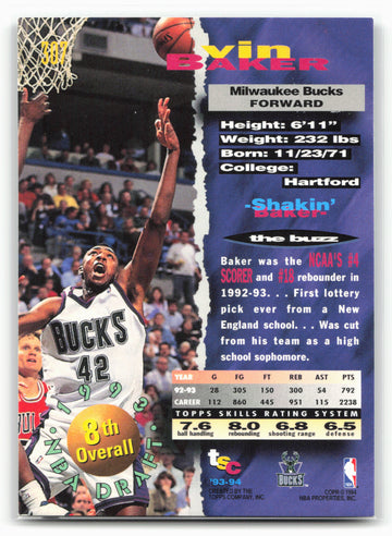 1993-94 Stadium Club #307 Vin Baker