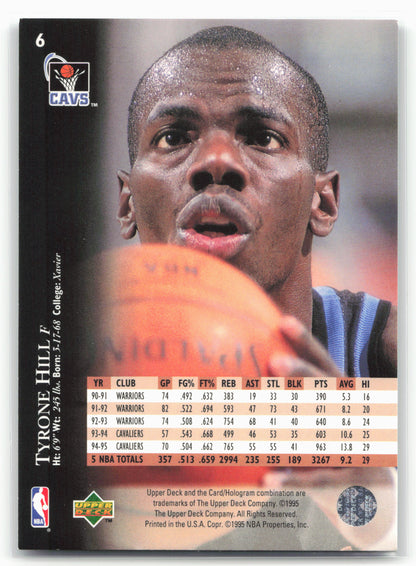 1995-96 Upper Deck #6 Tyrone Hill Electric Court
