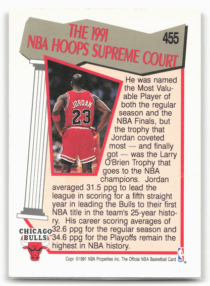 1991-92 Hoops #455 Michael Jordan