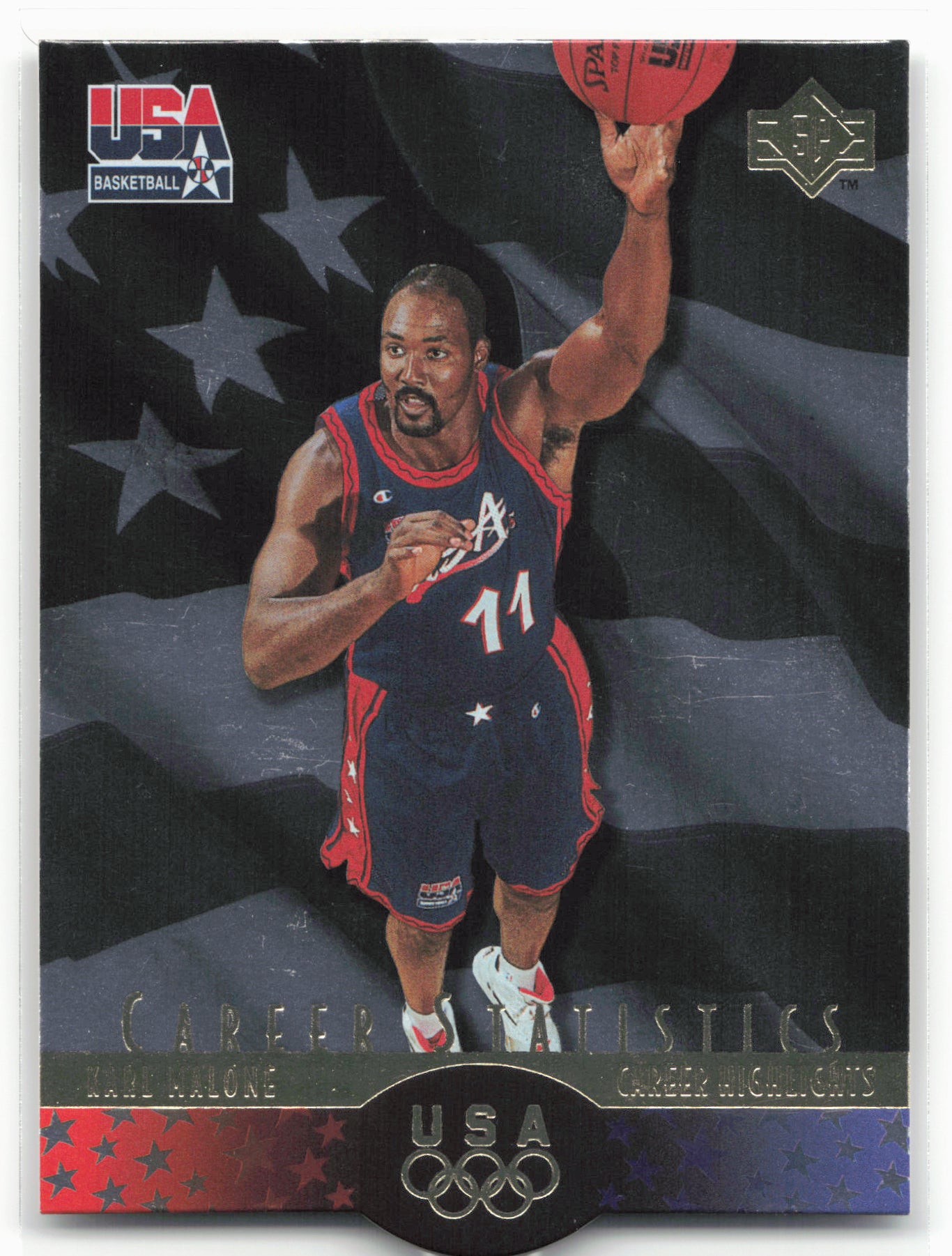 1996 Upper Deck USA #S3 Karl Malone SP Career Statistics 25440