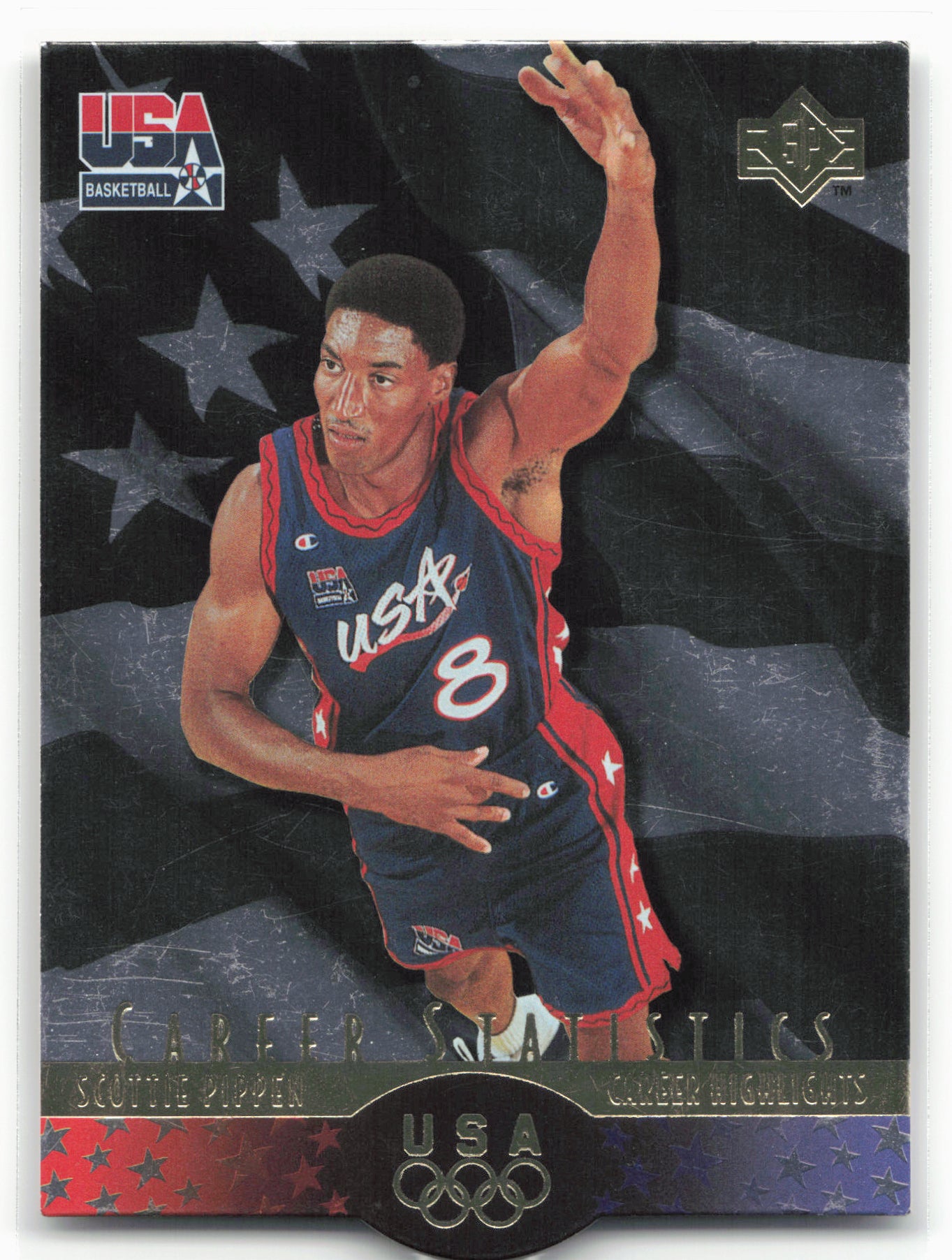 1996 Upper Deck USA #S7 Scottie Pippen SP Career Statistics 25442