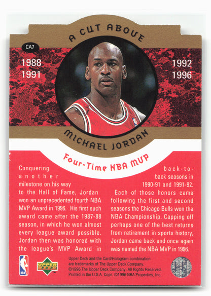 1996-97 Collector's Choice #CA7 Michael Jordan A Cut Above: The Jordan Years