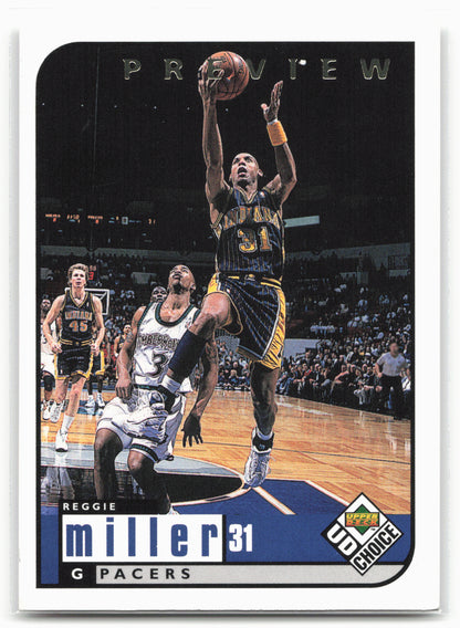 1998-99 UD Choice Preview #56 Reggie Miller