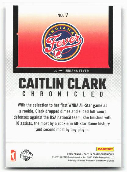 2025 Caitlin Clark Chronicled #7 Caitlin Clark red 25452