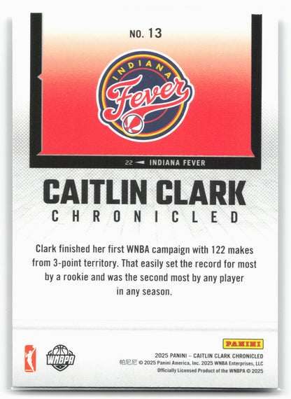 2025 Caitlin Clark Chronicled #13 Caitlin Clark 25461