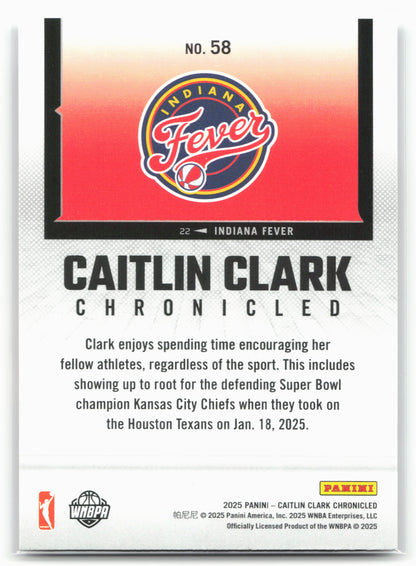 2025 Caitlin Clark Chronicled #58 Caitlin Clark 25464