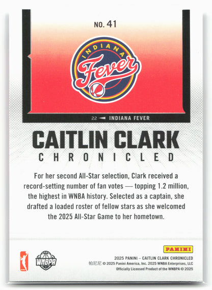 2025 Caitlin Clark Chronicled #41 Caitlin Clark 25470