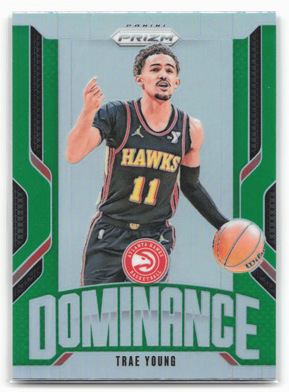 2024-25 Panini Prizm #20 Trae Young Dominance Prizms Green