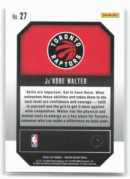 2024-25 Panini Prizm #27 Ja'Kobe Walter Emergent 25494