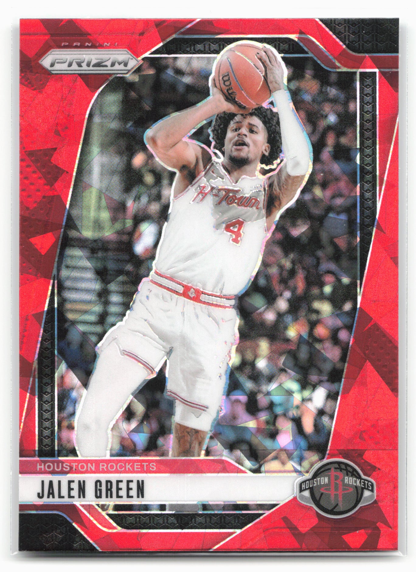 2024-25 Panini Prizm #102 Jalen Green Prizms Red Ice 25495