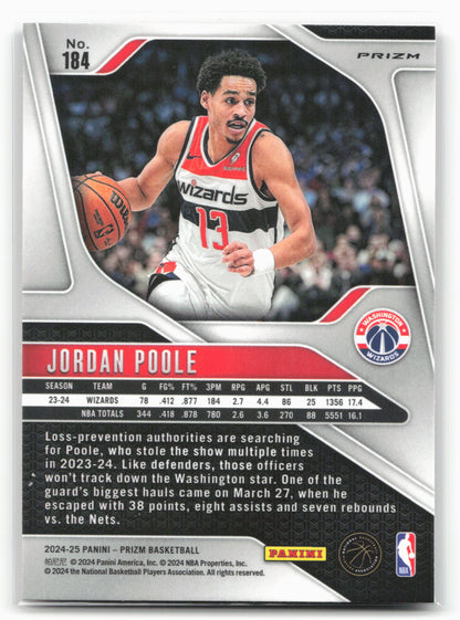 2024-25 Panini Prizm #184 Jordan Poole Prizms Red Ice 25497