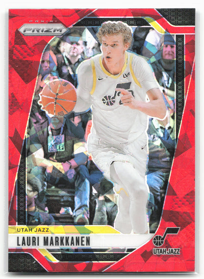 2024-25 Panini Prizm #186 Lauri Markkanen Prizms Red Ice 25498