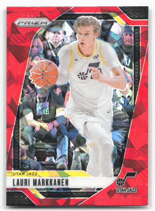 2024-25 Panini Prizm #186 Lauri Markkanen Prizms Red Ice 25498