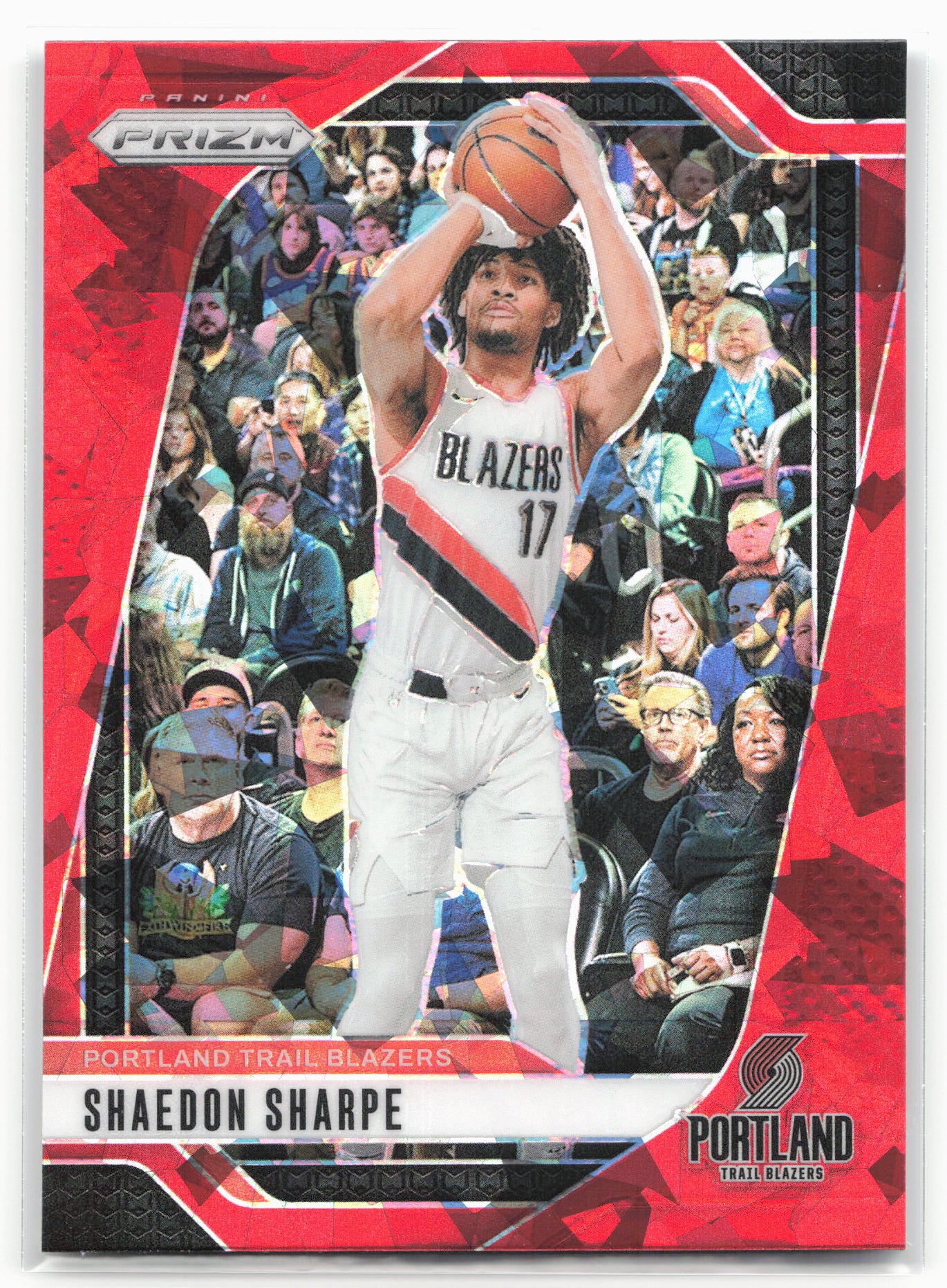 2024-25 Panini Prizm #144 Shaedon Sharpe Prizms Red Ice 25499