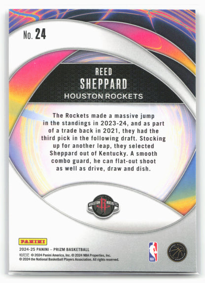 2024-25 Panini Prizm #24 Reed Sheppard Instant Impact 25501