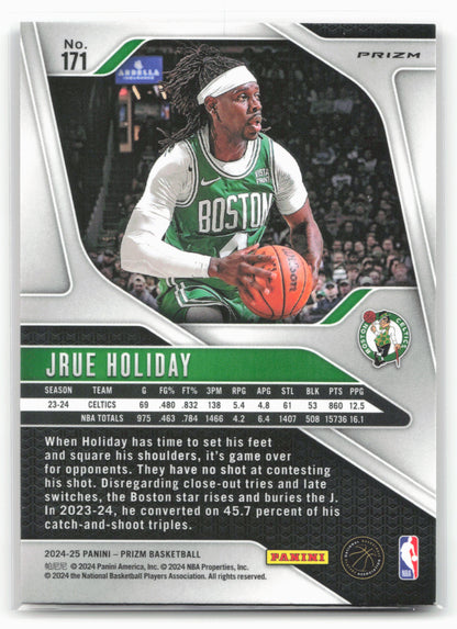 2024-25 Panini Prizm #171 Jrue Holiday Prizms Red Ice 25502