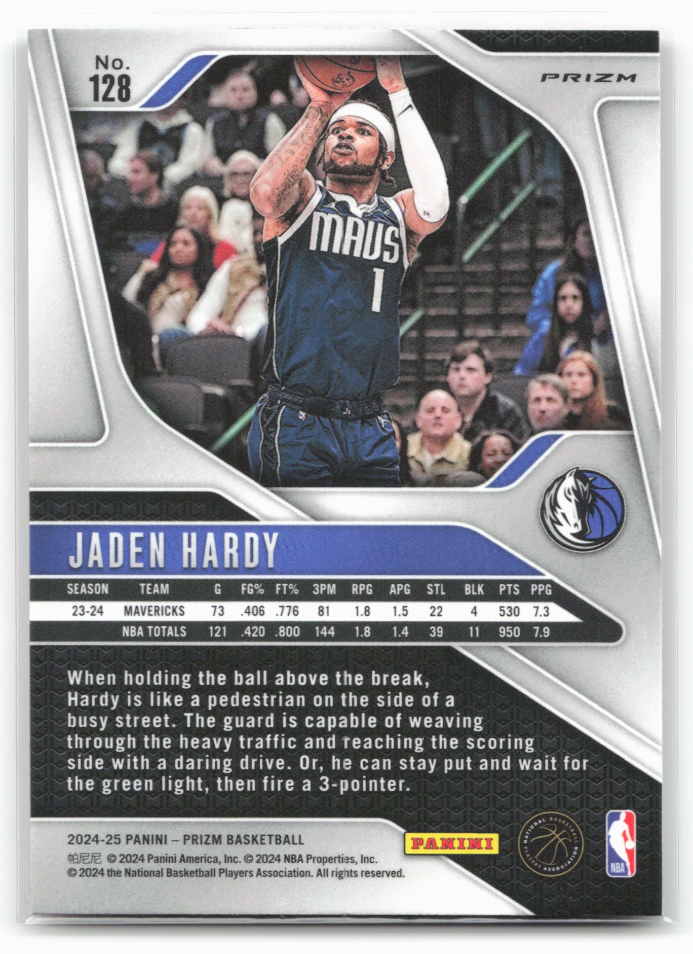 2024-25 Panini Prizm #128 Jaden Hardy Prizms Red Ice 25503