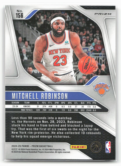 2024-25 Panini Prizm #156 Mitchell Robinson Prizms Red Ice 25506