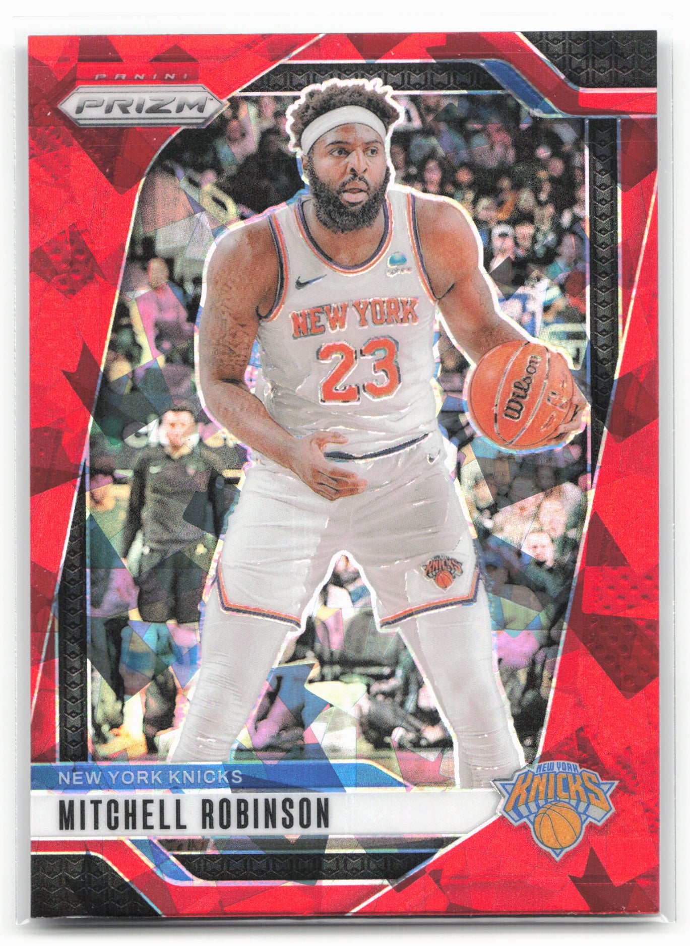 2024-25 Panini Prizm #156 Mitchell Robinson Prizms Red Ice 25506