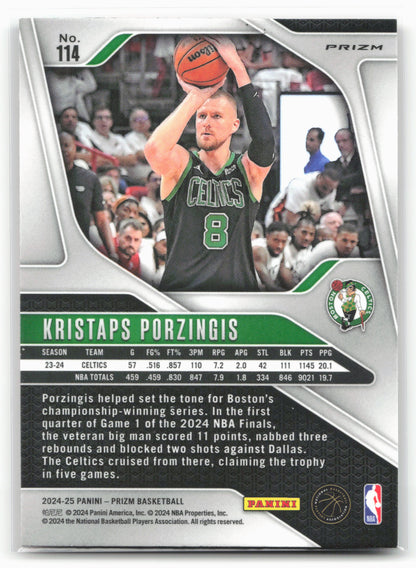 2024-25 Panini Prizm #114 Kristaps Porzingis Prizms Red Ice 25507