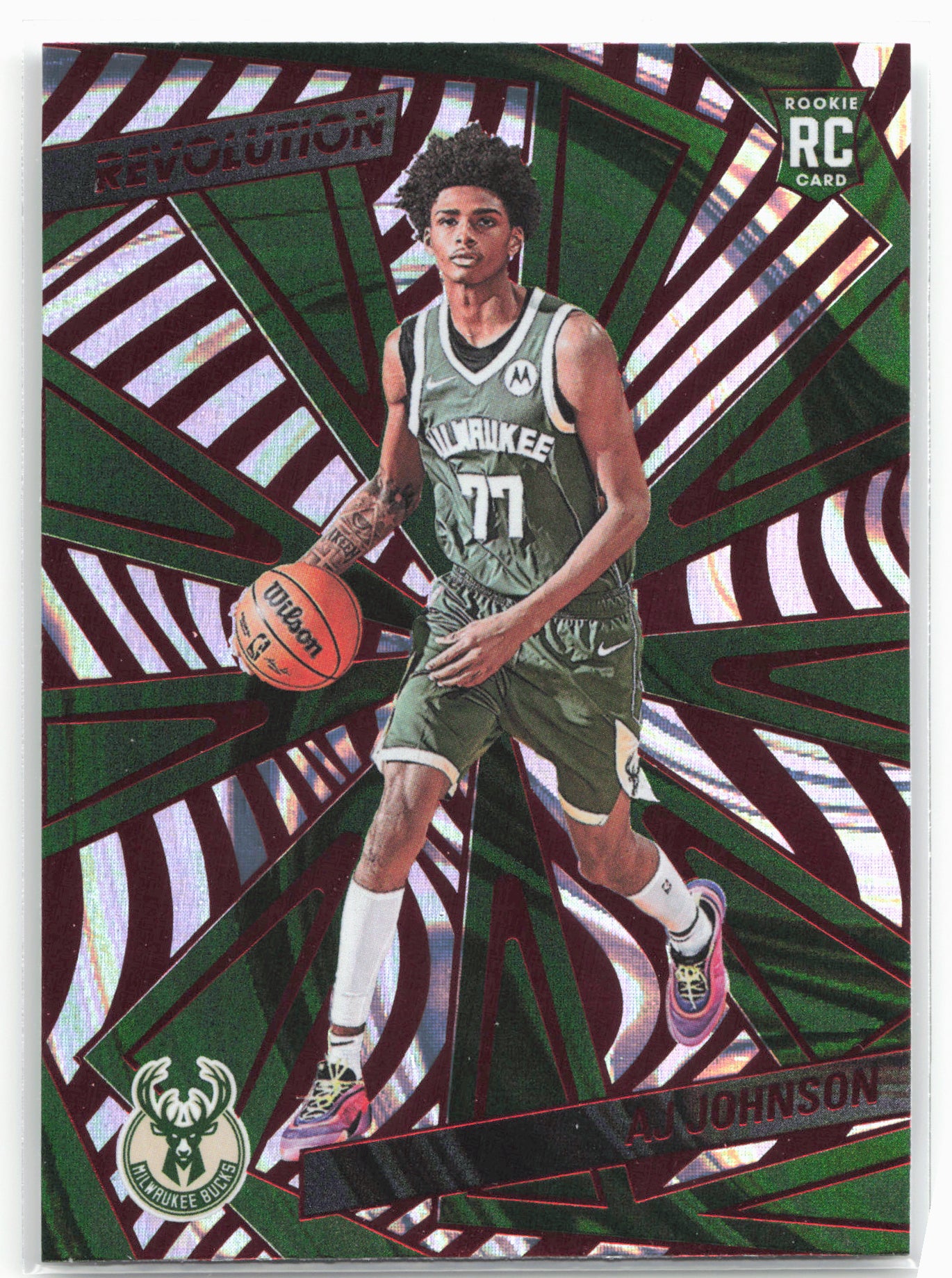 2024-25 Panini Revolution #140 AJ Johnson Red Swirl 25508