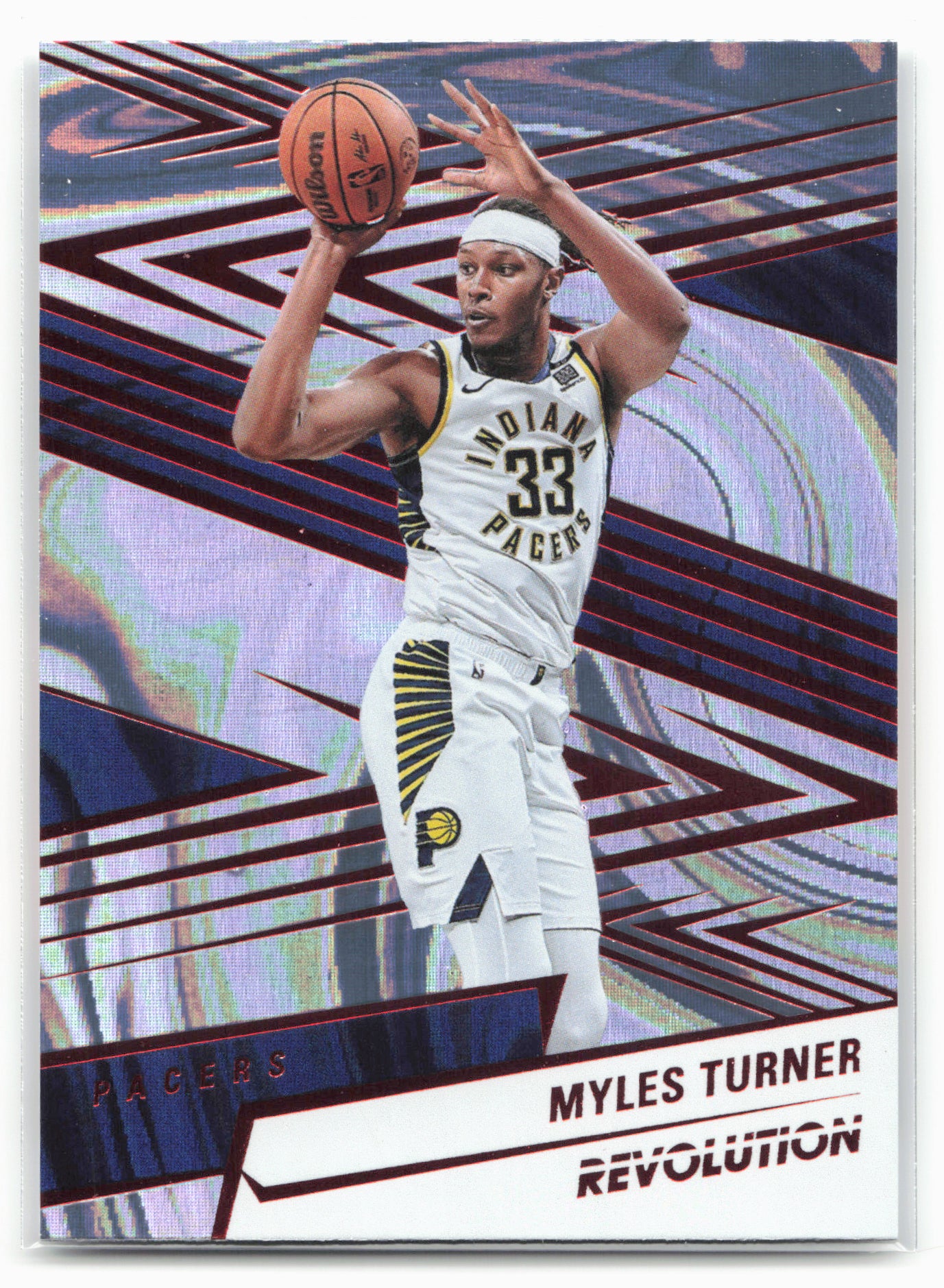 2024-25 Panini Revolution #44 Myles Turner Red Swirl 25513