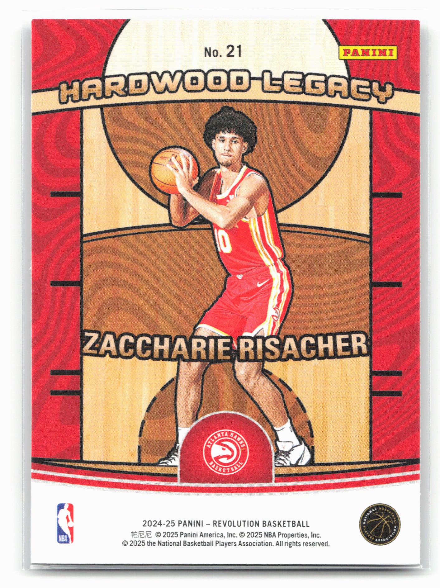 2024-25 Panini Revolution #21 Zaccharie Risacher Hardwood Legacy 25518